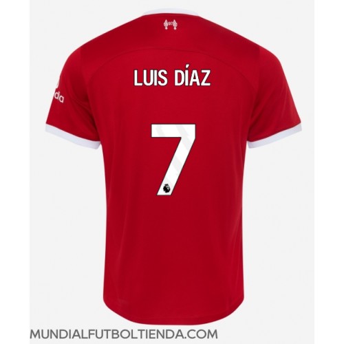 Camiseta Liverpool Luis Diaz #7 Primera Equipación Replica 2023-24 mangas cortas